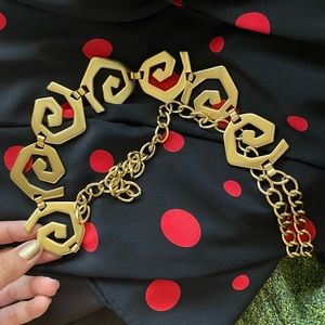 1990s SWIRL GOLD CHAIN BELT